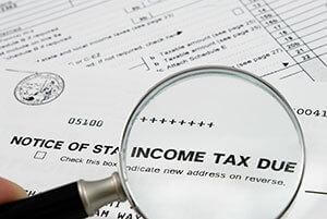 Notice of state income tax due